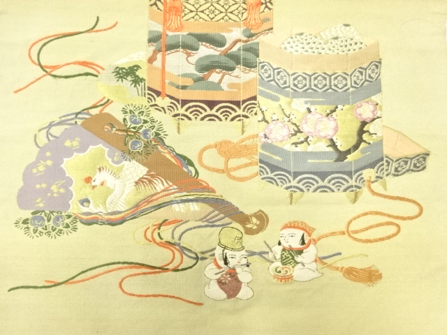 アンティーク　綴れ貝桶模様織出し帛紗